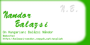 nandor balazsi business card